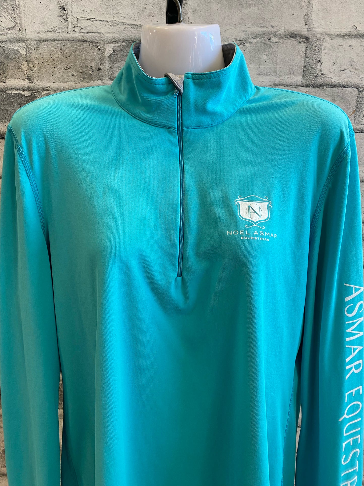 Asmar 1/4 Zip LS Top Turquoise L