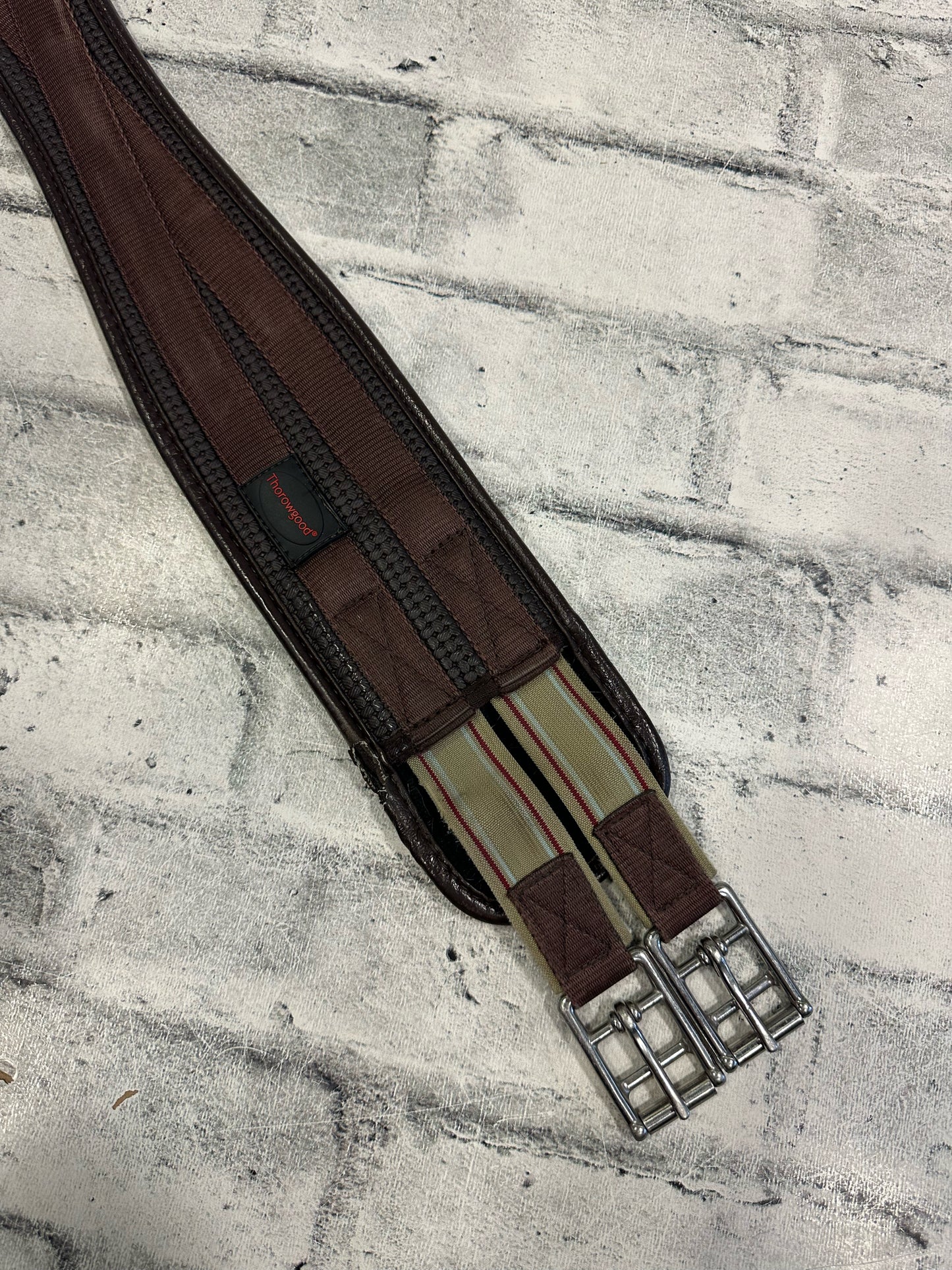 48" Thorowgood Neoprene Girth Brown w/ One Side Elastic