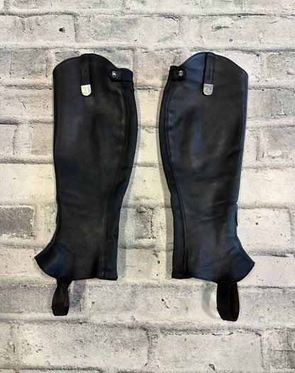 Tucci Leather Half Chaps - C 13" H 16.5"