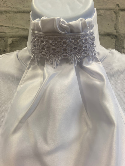 Klip Klop Kreations Choker Stock Tie - White Lace