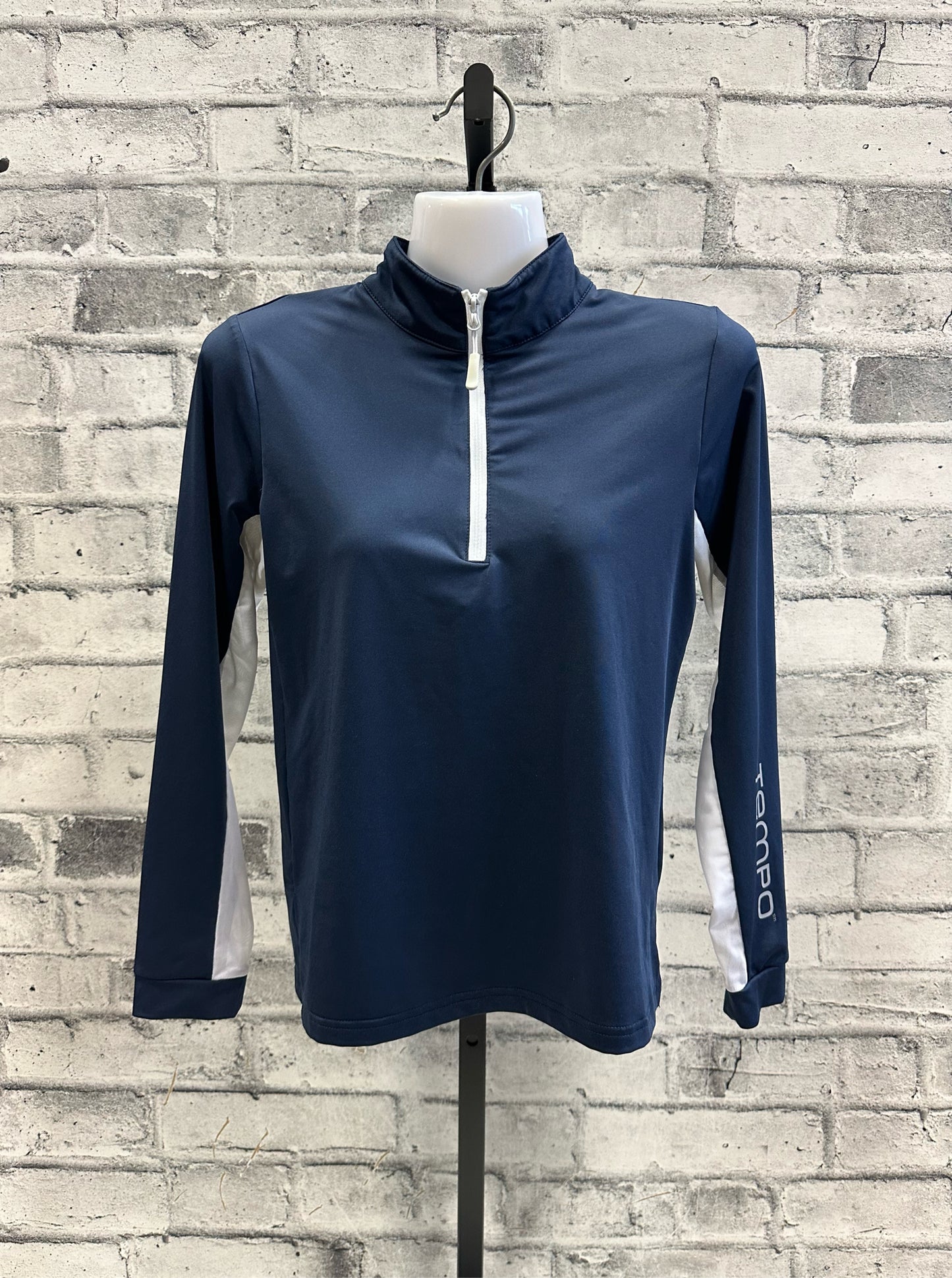 Tempo 1/4 Zip LS Sun Shirt Navy L