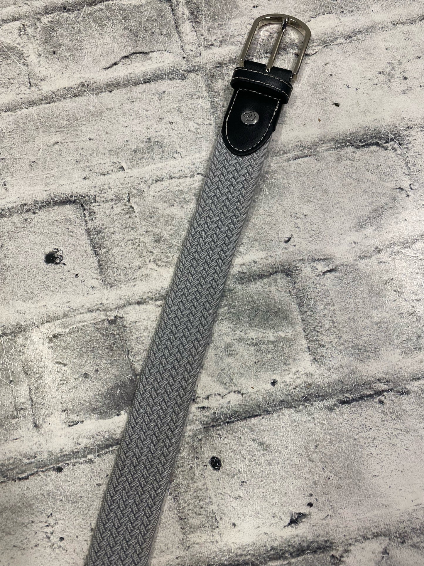 Ovation Braided Elastic Belt Grey 40