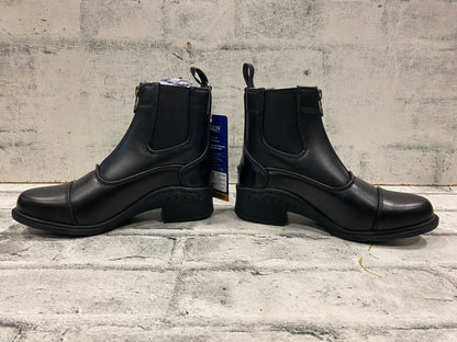 Ovation Zip Up Paddock Boots Black Childrens 3 NEW