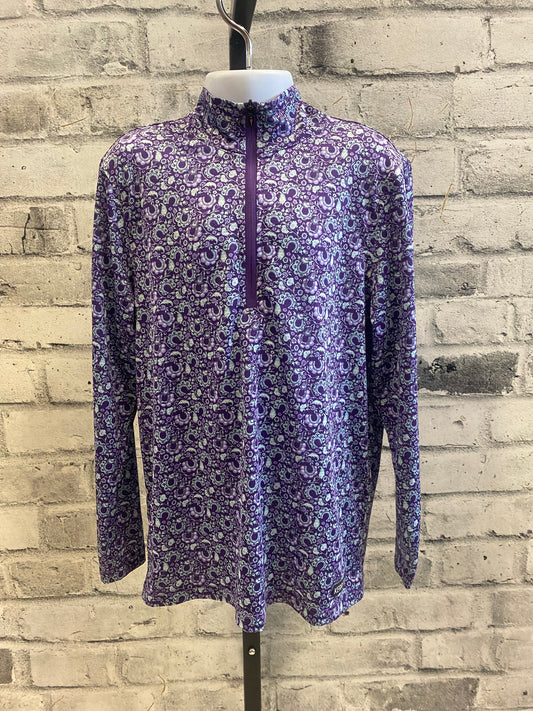 Kerrits 1/4 Zip LS Shirt Purple/Blue Childrens M