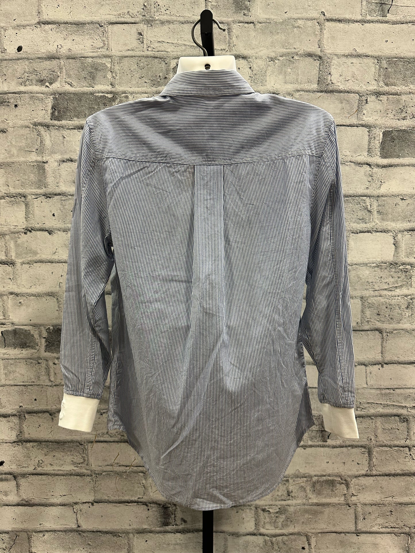 Solid Citizen Equestrian Button Up Blue Stripe XS