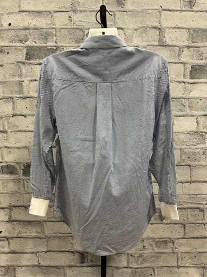 Solid Citizen Equestrian Button Up Blue Stripe XS