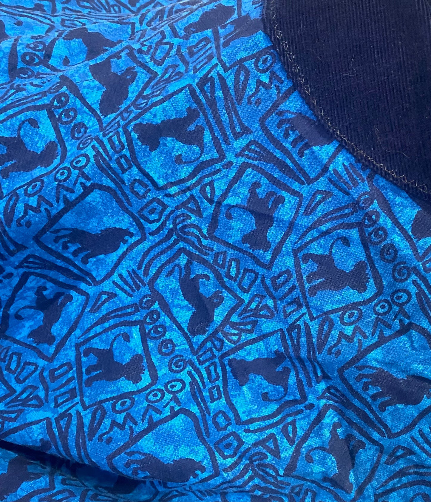 Klip Klop Kreations Youth Saddle Cover - Blue Lion King Print