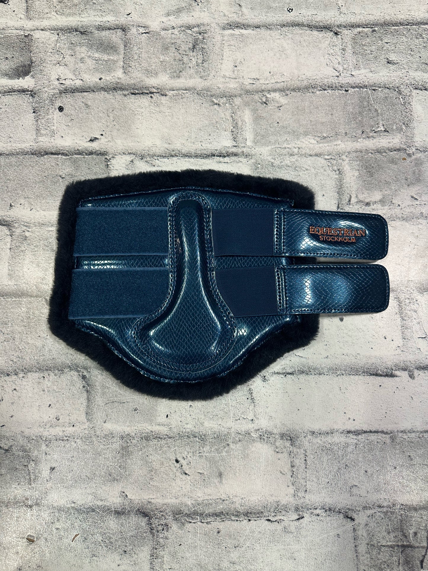 Equestrian Stockholm Brushing Boots Monoco Blue S NEW