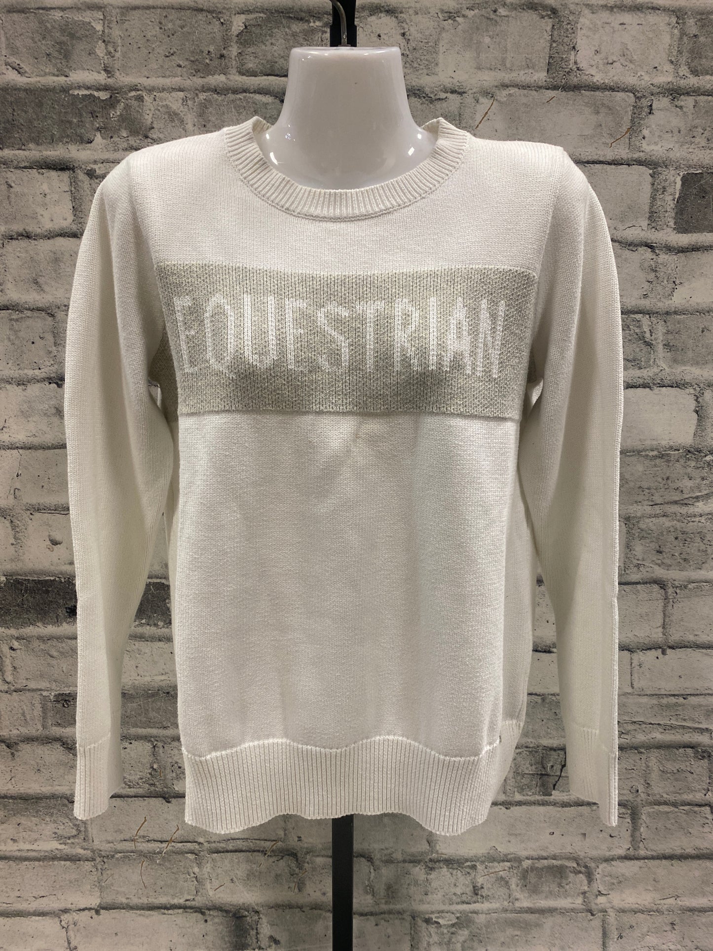 Asmar "EQUESTRIAN" Knit Sweater Cream/Beige M