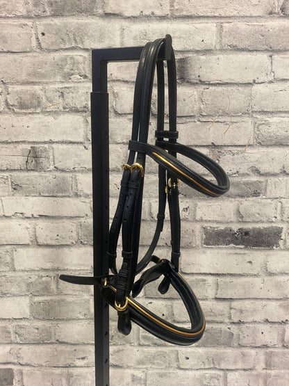 Kieffer Snaffle Bridle Black/Gold F