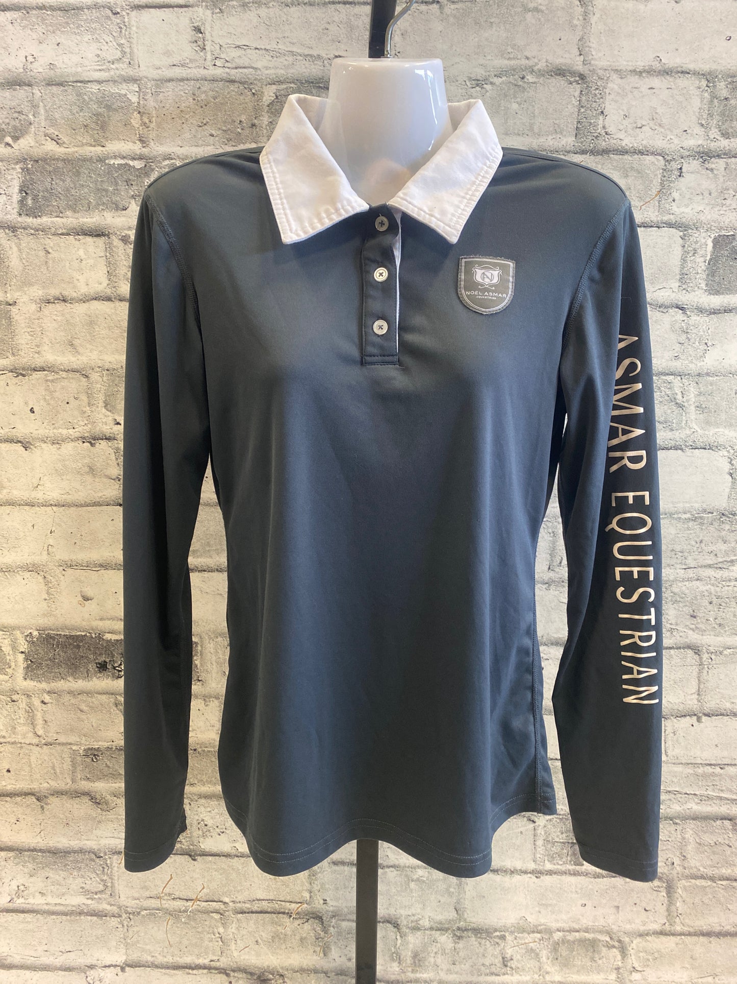 Asmar LS Polo Grey/White S