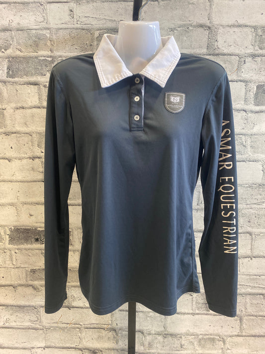 Asmar LS Polo Grey/White S