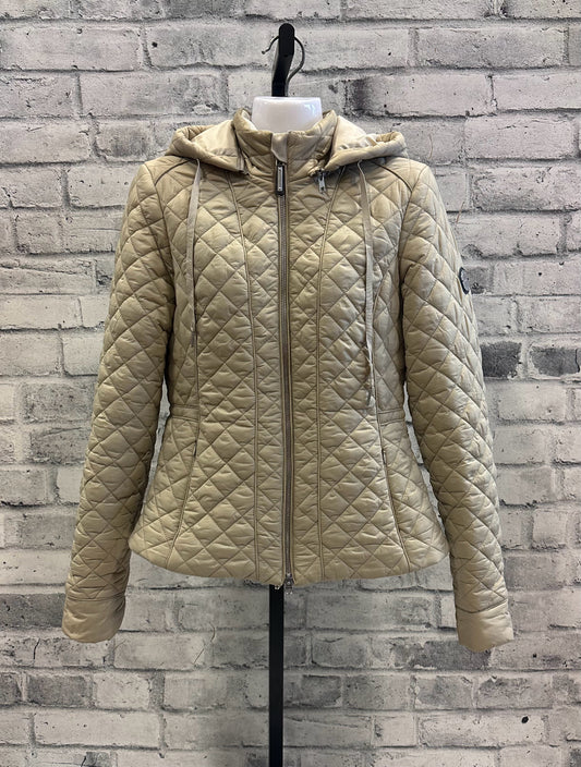 Asmar Quilted Lined Zip Up Jacket Beige M