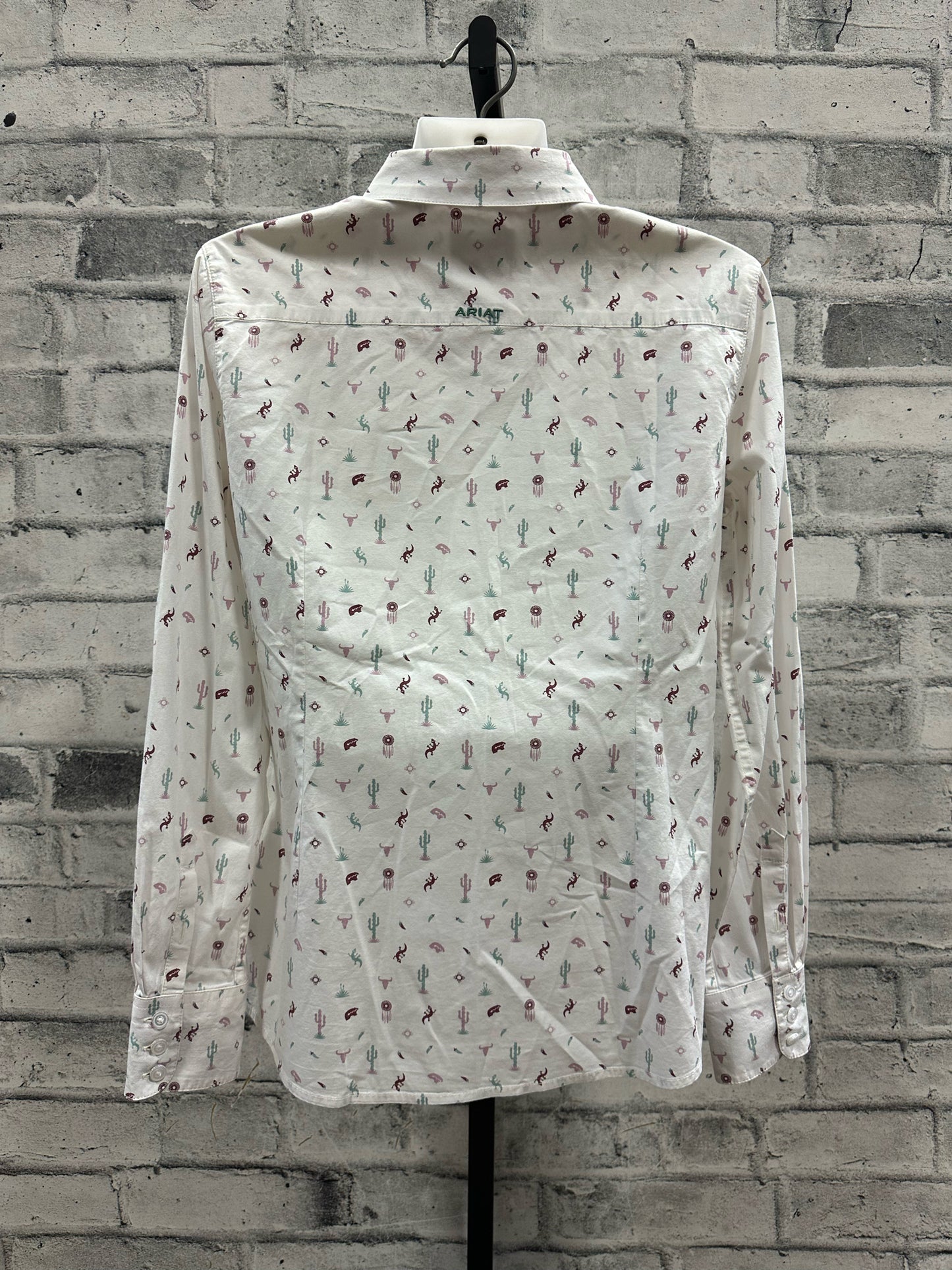 Ariat Button Up Show Shirt White/Multi M