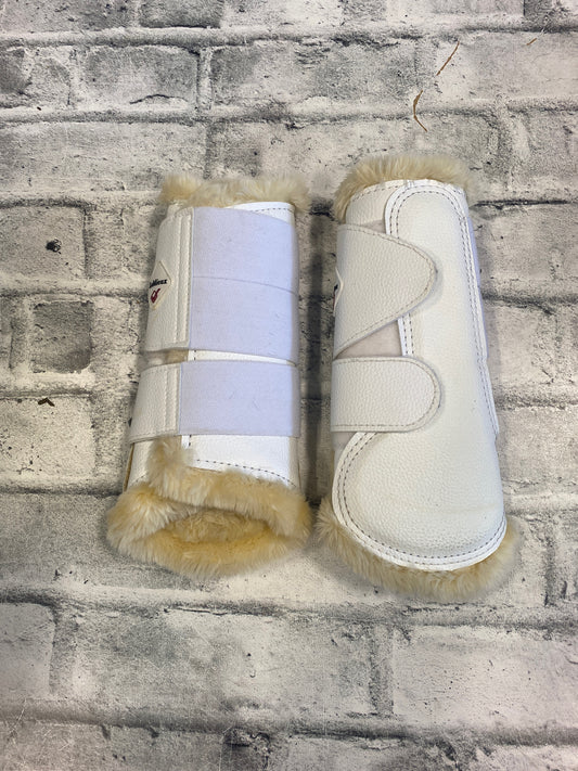 LeMieux Fleece Brushing Boots White L