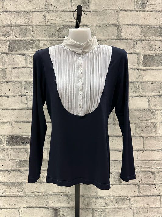 LS Show Shirt Navy/White S