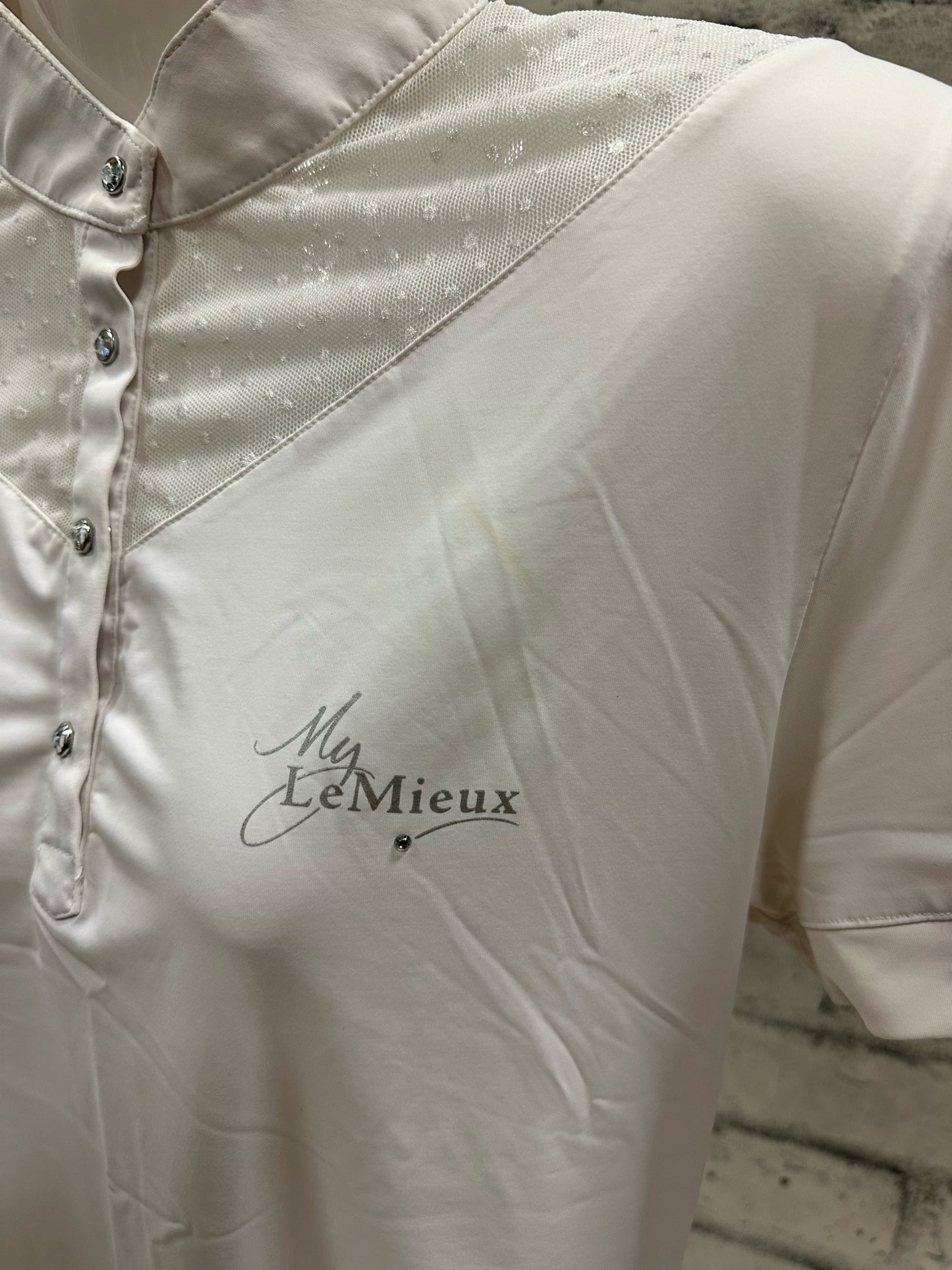 Le Mieux SS Show Shirt w/Mesh Detail L (EU 44)