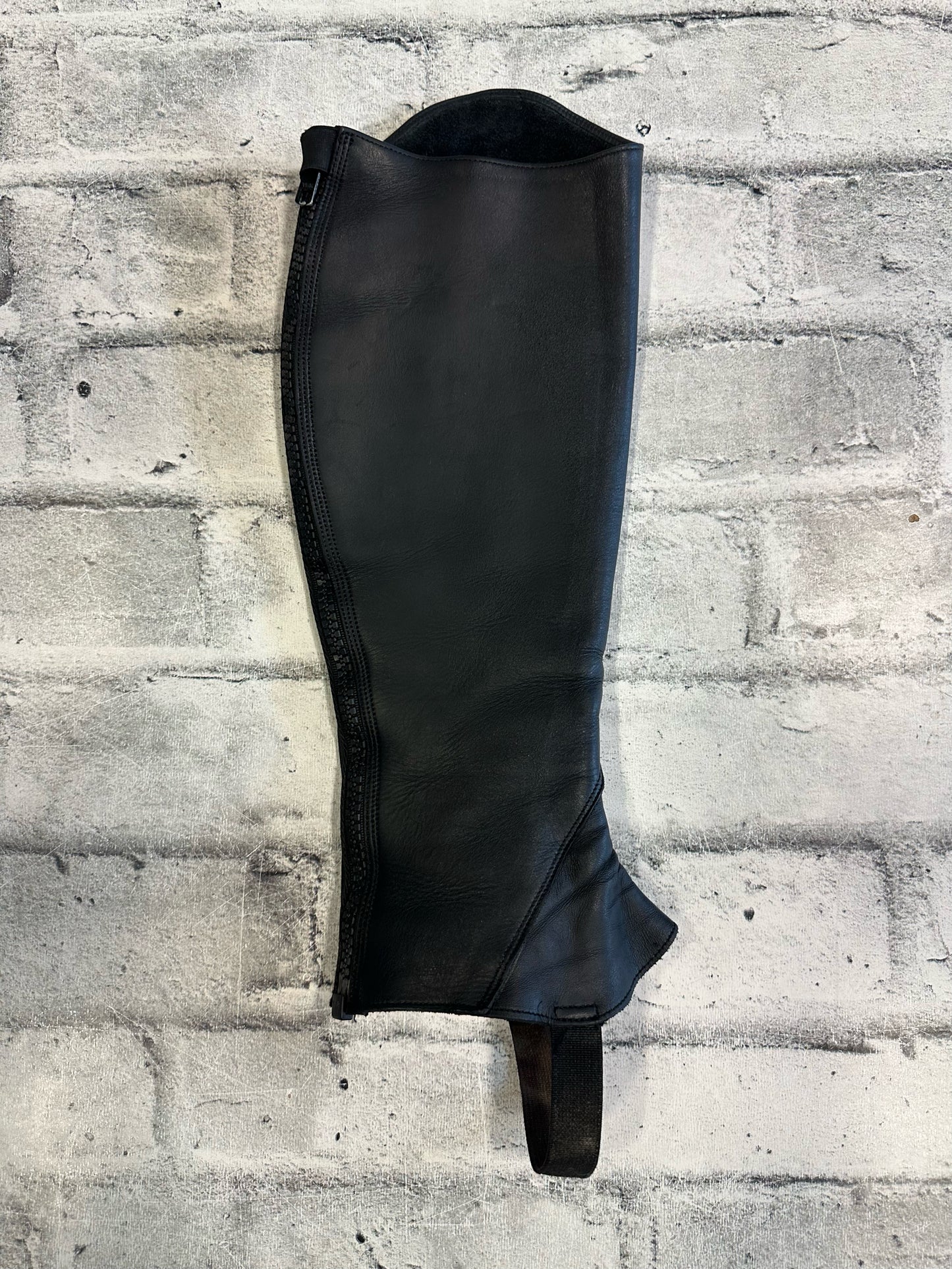 Tucci Leather Half Chaps - C 13" H 16.5"
