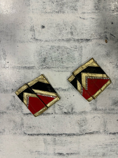 Diane Olsen Show Vest Black/Red/Gold w/Cuffs XS + Undershirt