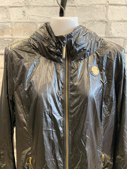 Asmar Shiny Windbreaker Jacket Black/Gold L