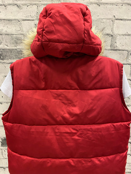 Horseware Ireland Red Newmarket Vest w Hood S