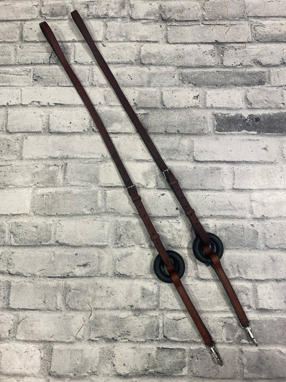 Tory Leather Side Reins w/ Donuts XL