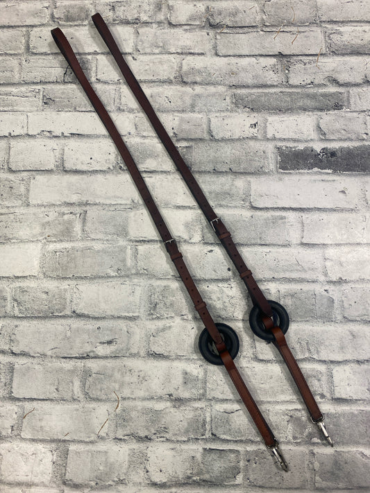 Tory Leather Side Reins w/ Donuts XL