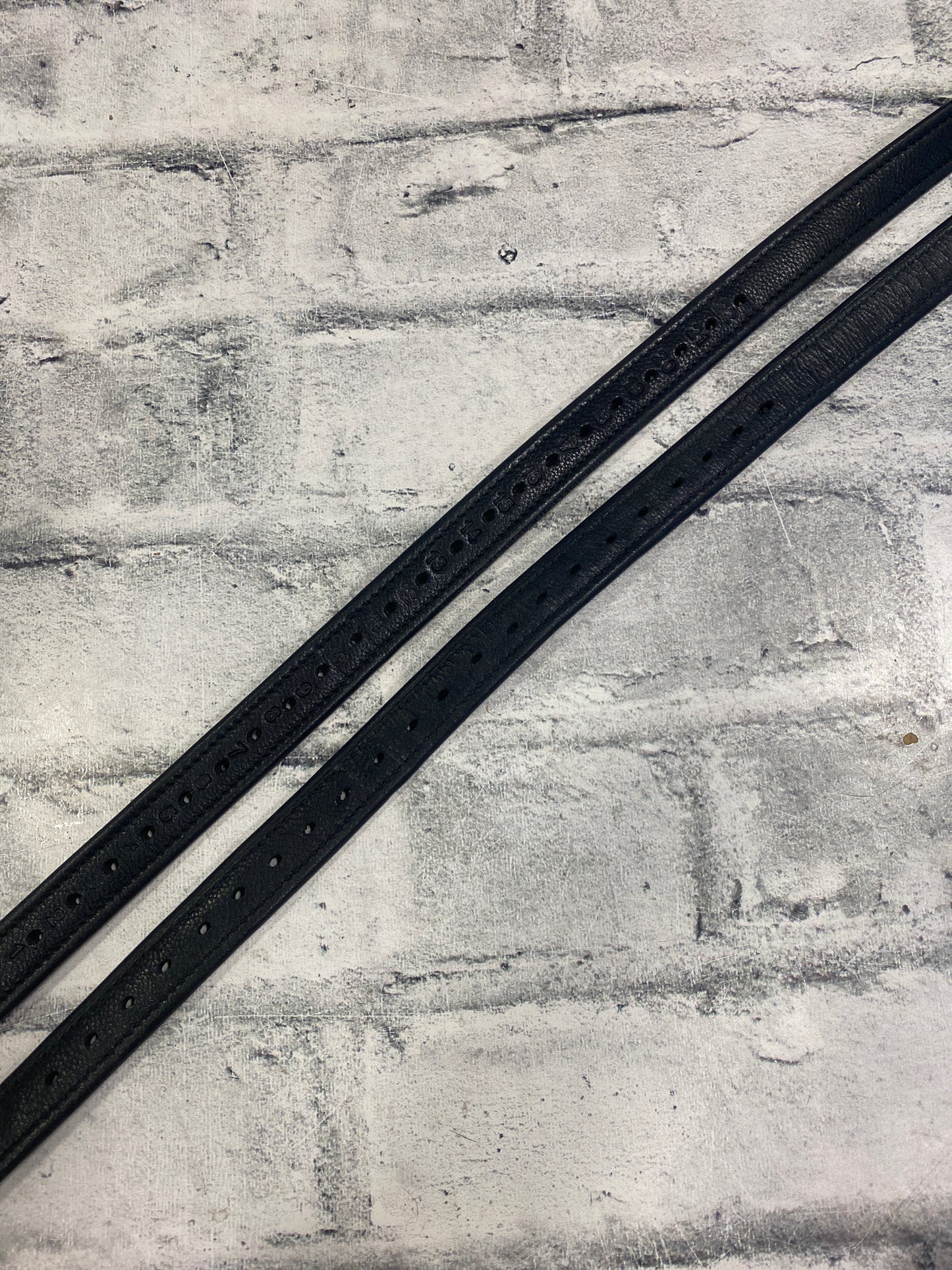 63" Red Barn Double Stitch Stirrup Leathers Black