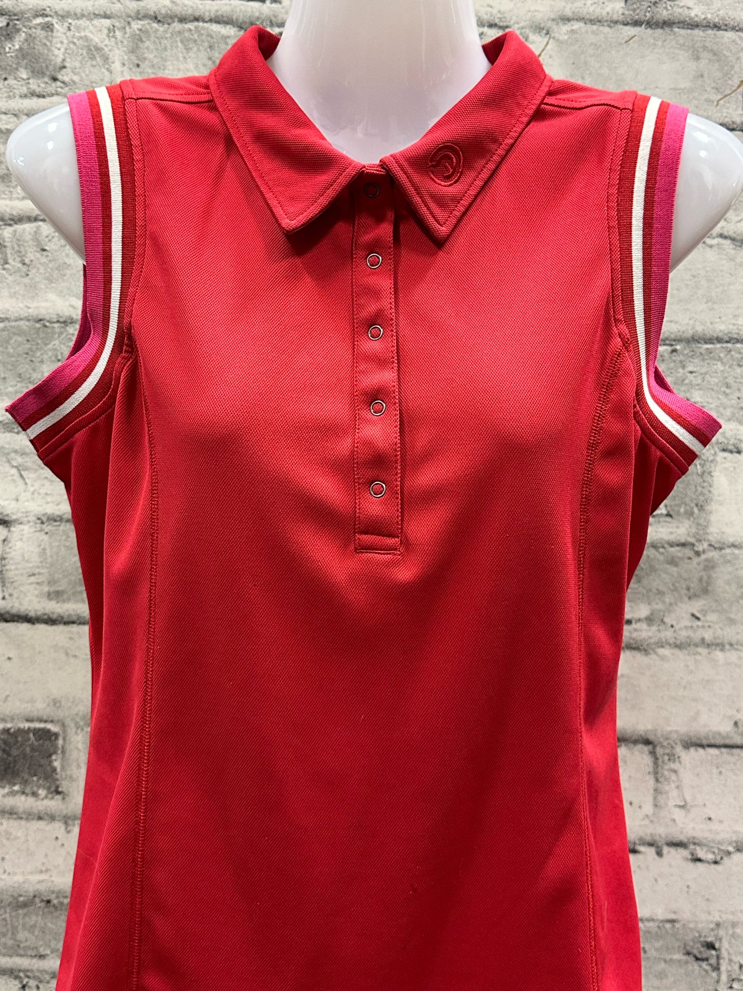 Anky Sleeveless Polo Shirt Red/Pink M (US 8)