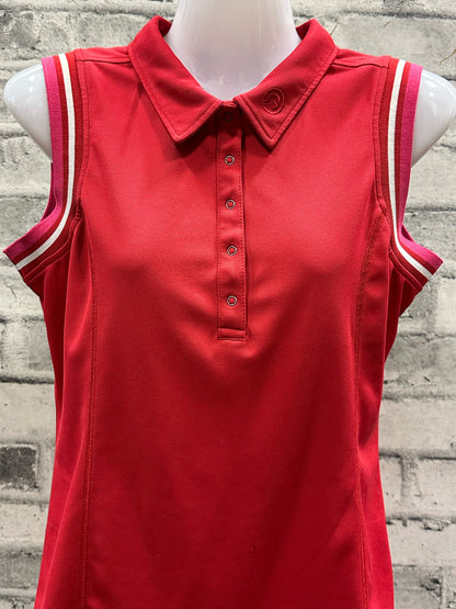 Anky Sleeveless Polo Shirt Red/Pink M (US 8)