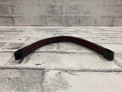 15" Fancy Stitch Raised Padded Browband Brown