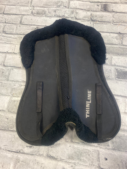 ThinLine Trifecta Half Pad w Sheepskin Rolls Black L