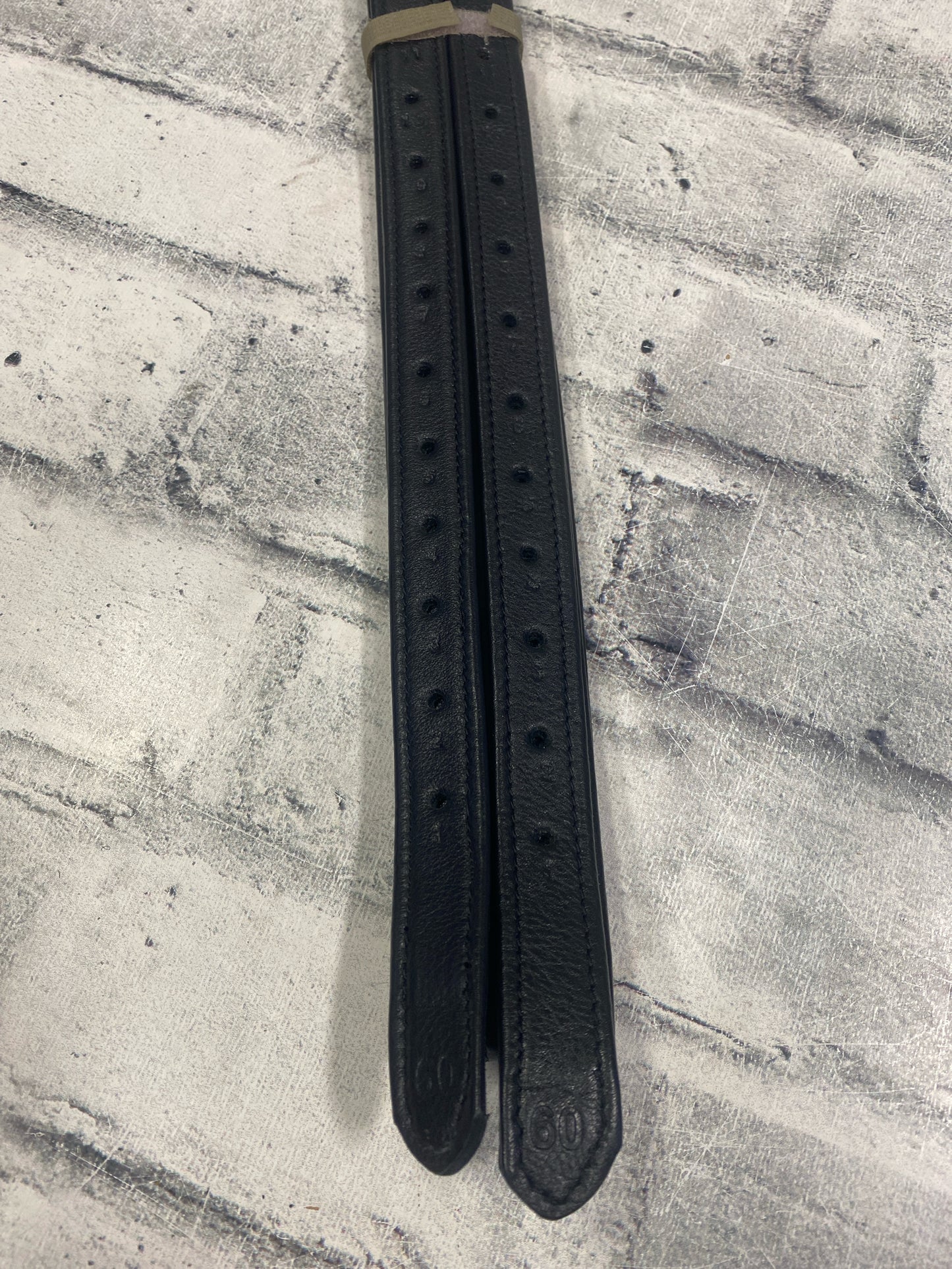 60" HDR Stirrup Leathers Black NEW