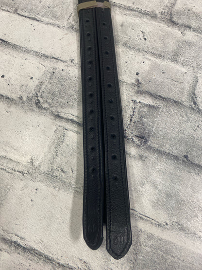 60" HDR Stirrup Leathers Black NEW