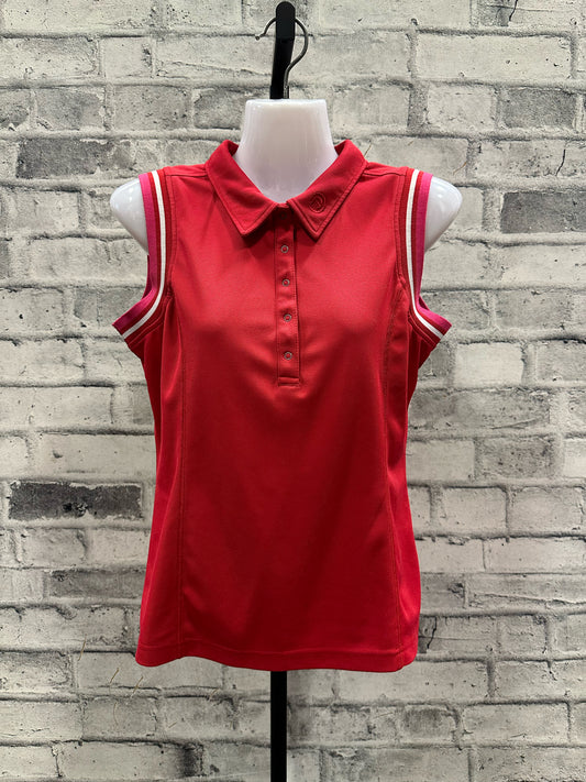Anky Sleeveless Polo Shirt Red/Pink M (US 8)