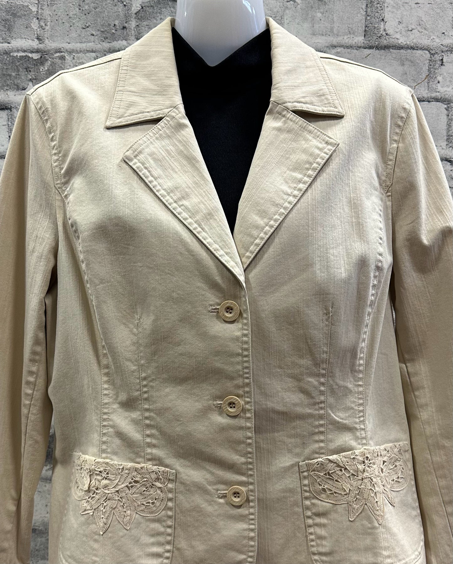 Hot Rod Art Ella Langley Painted Blazer Beige M