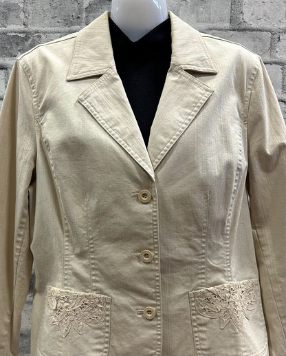 Hot Rod Art Ella Langley Painted Blazer Beige M