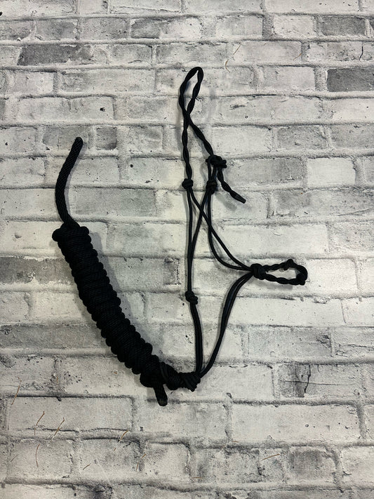 Naughty Knots Rope Halter w/Lead Rope Black