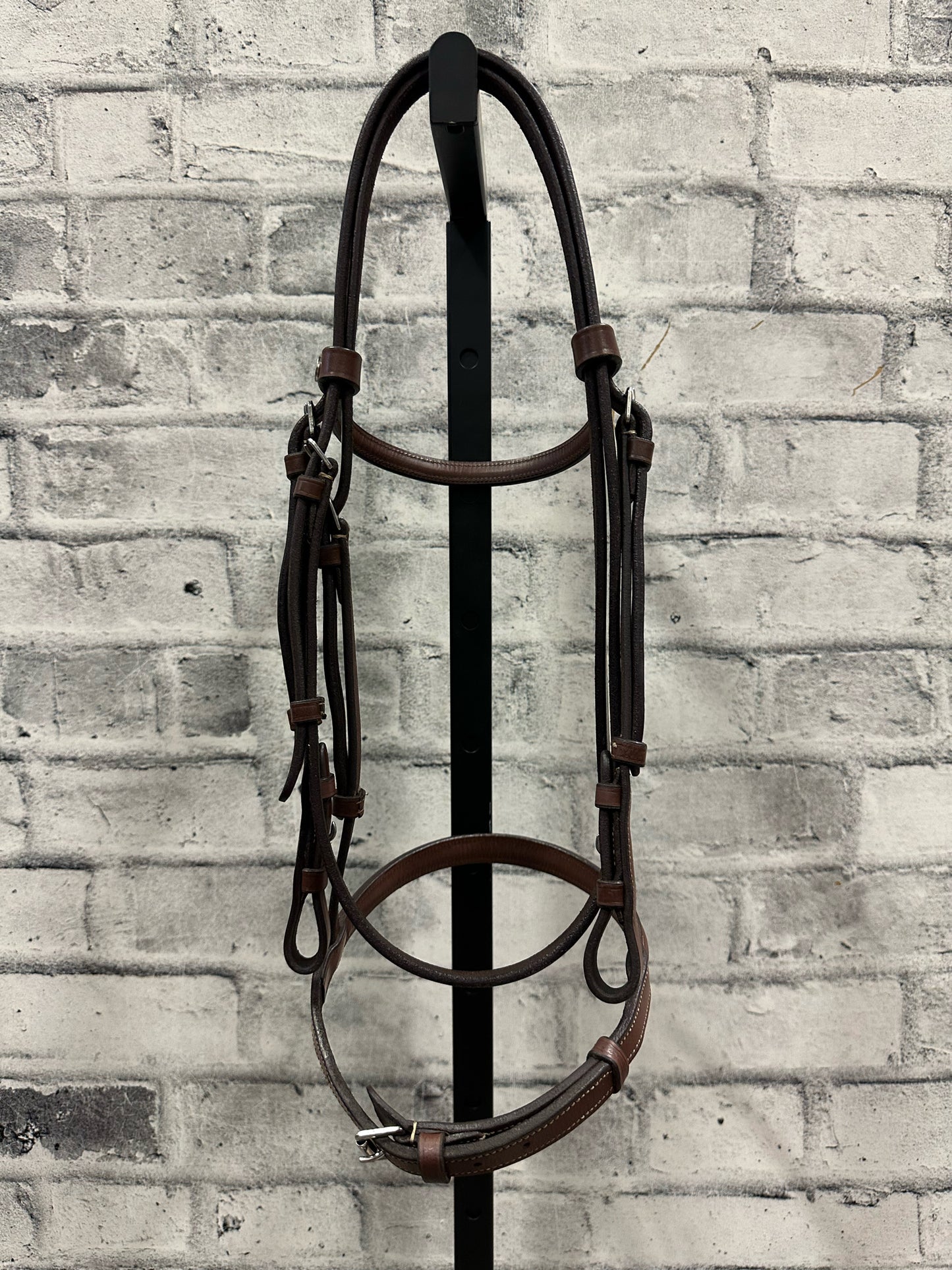 VDB Fancy Stitch Hunter Bridle Brown Cob + Reins