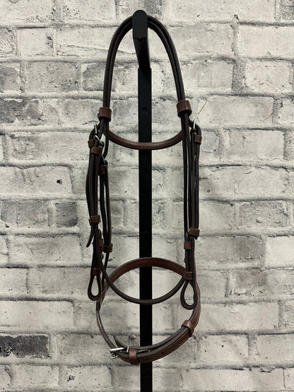 VDB Fancy Stitch Hunter Bridle Brown Cob + Reins