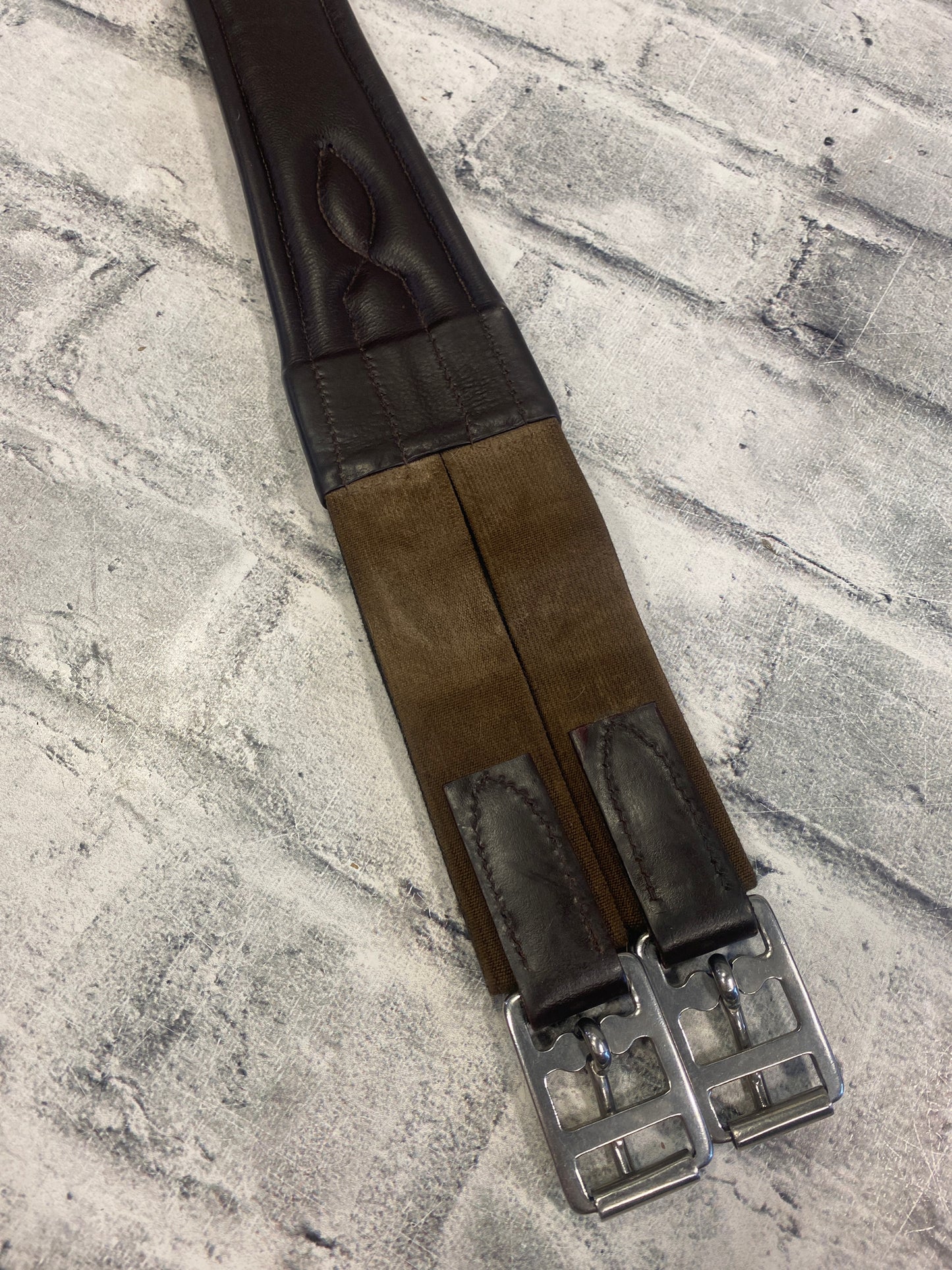 48" One Sided Elastic Leather Girth