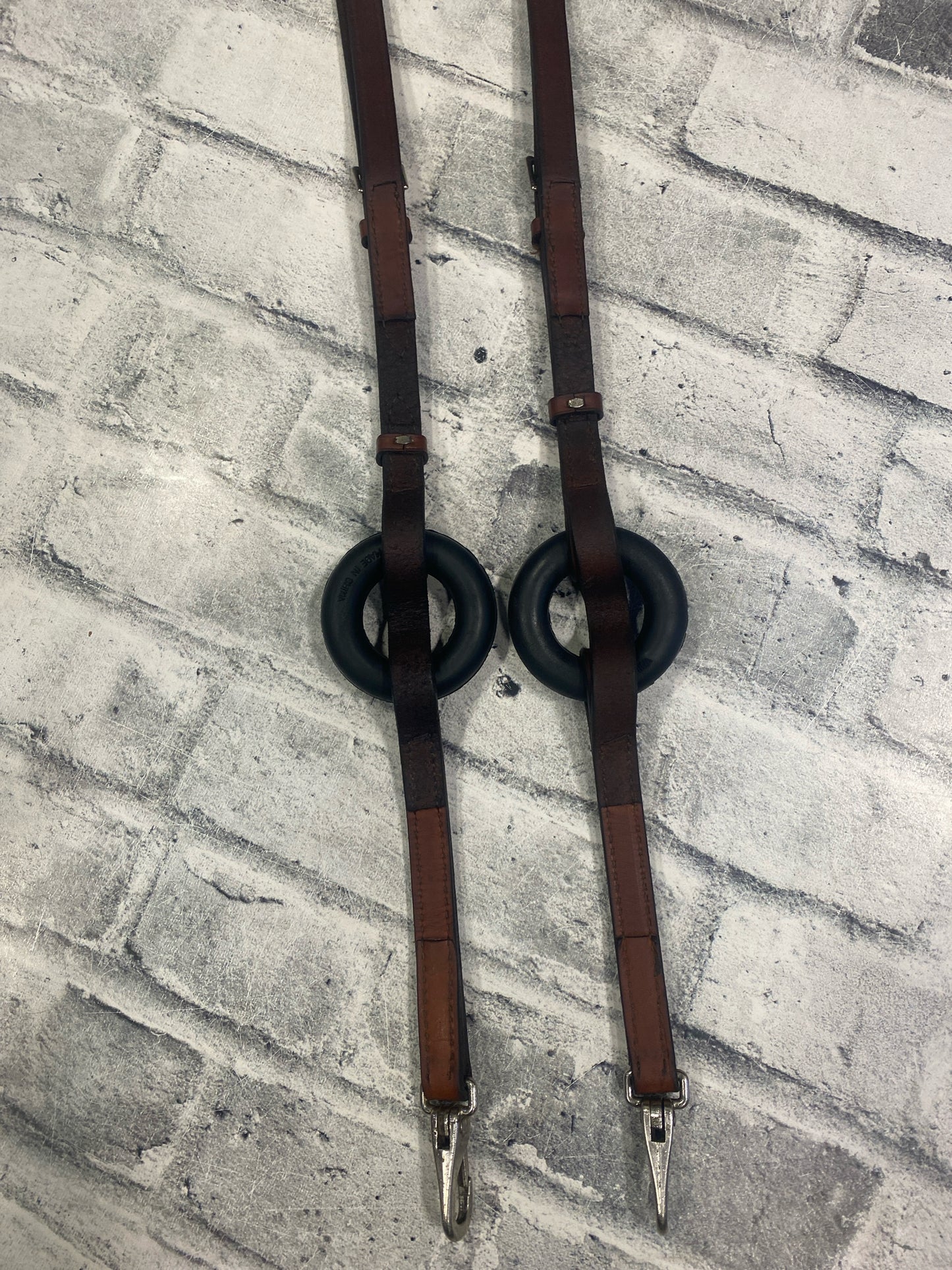 Tory Leather Side Reins w/ Donuts XL