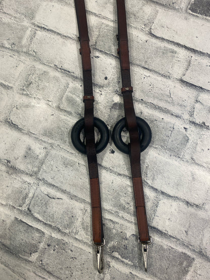 Tory Leather Side Reins w/ Donuts XL