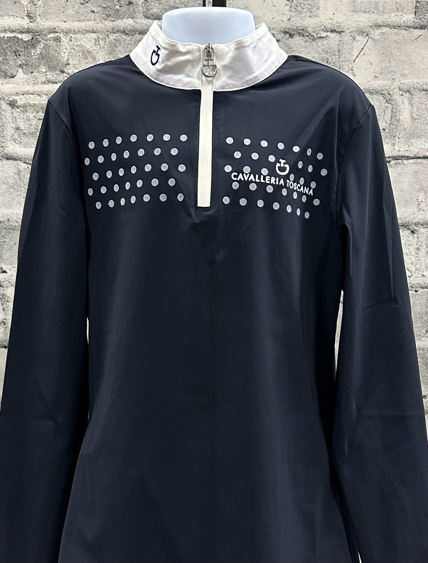 Cavalleria Toscana LS 1/4 Zip Shirt Navy Children's 12