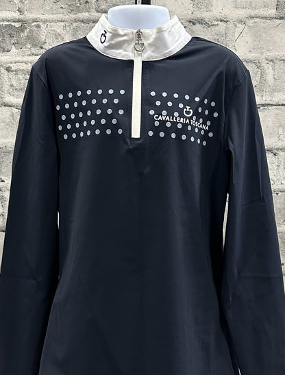 Cavalleria Toscana LS 1/4 Zip Shirt Navy Children's 12