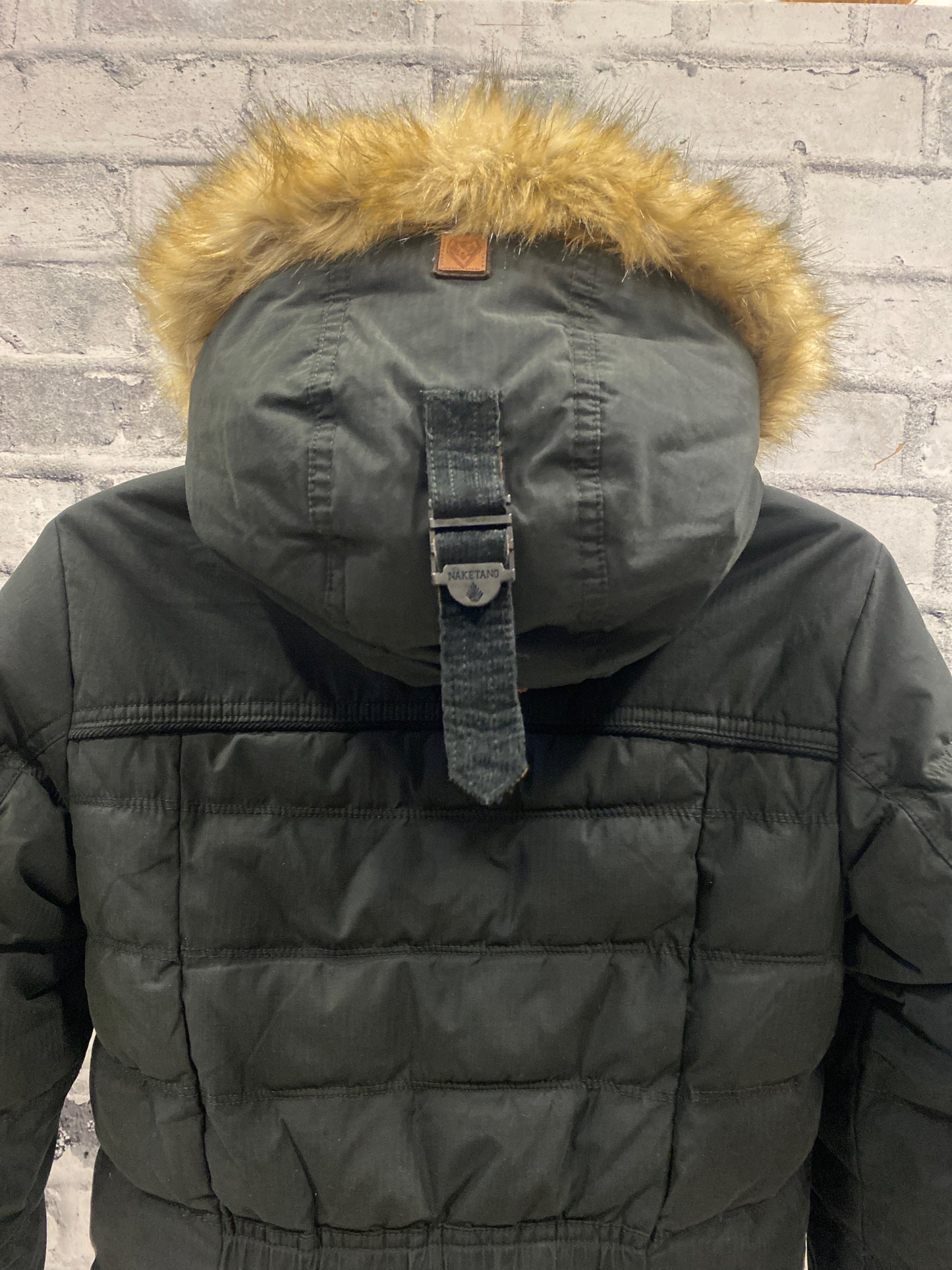 Naketano Fleece Lined Jacket w/ Fur Hood Green S