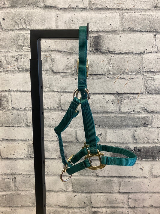 Weaver Nylon Halter Green Weanling/Pony