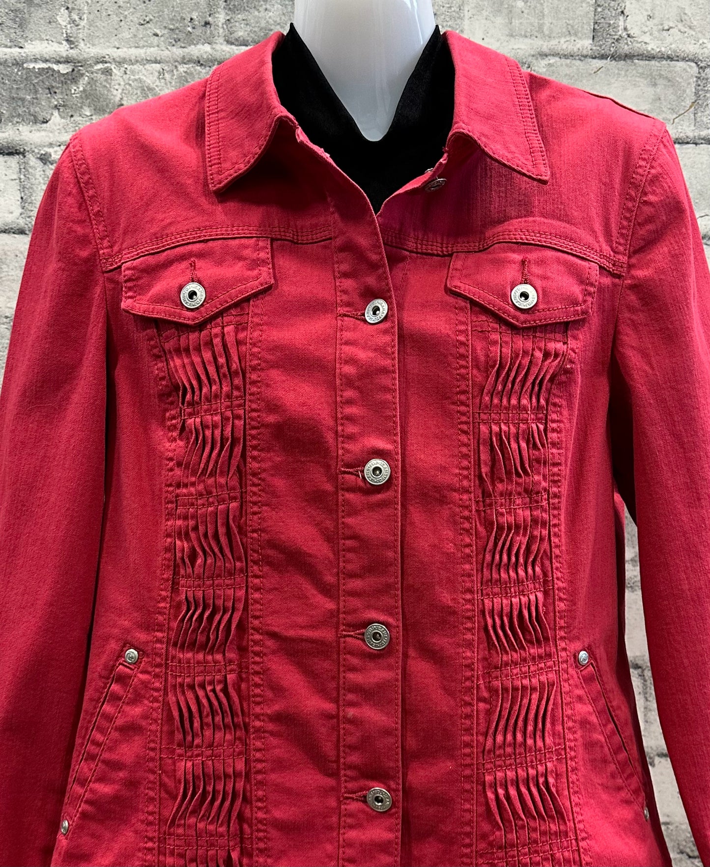 Hot Rod Art Cowgirl Painted Jacket Red M