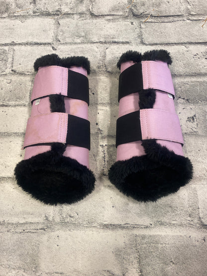 Brushing Boots Pink/Black Cob
