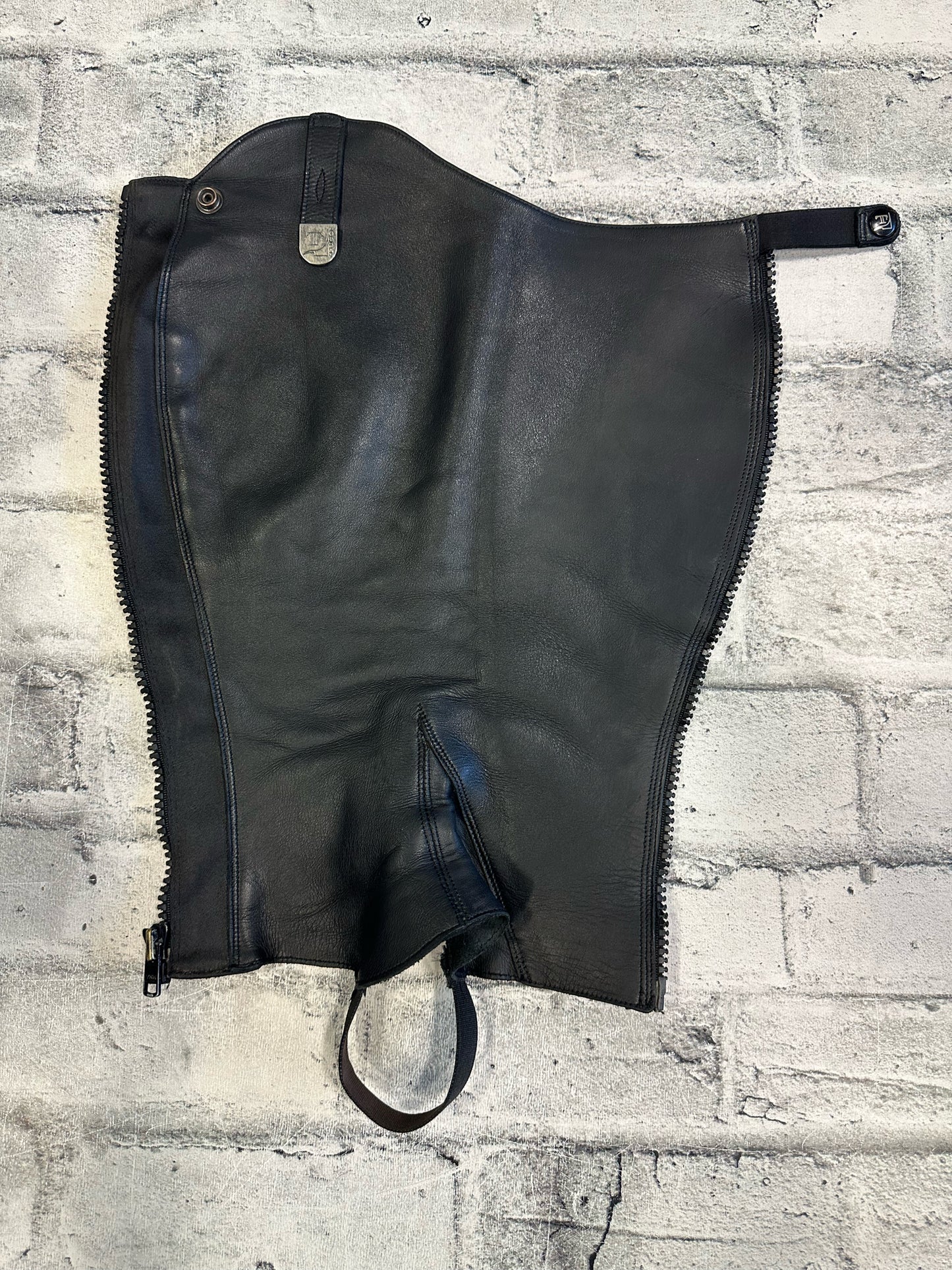 Tucci Leather Half Chaps - C 13" H 16.5"